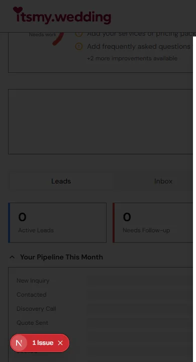 Quick-add lead form sliding up from the bottom with fields for name, phone, and source