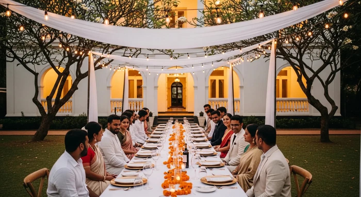 Intimate wedding celebration at a boutique Bangalore venue with close family