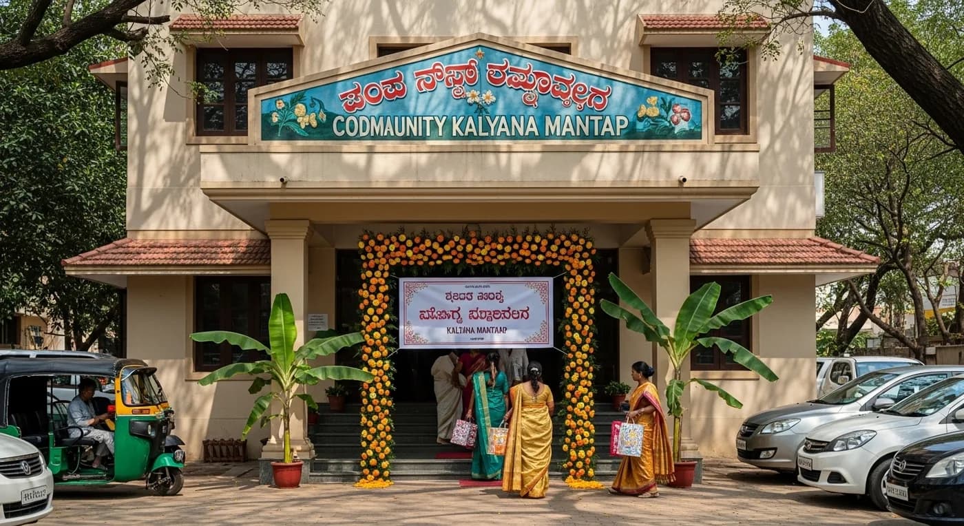 Jayanagar community kalyana mantapa exterior in Bangalore