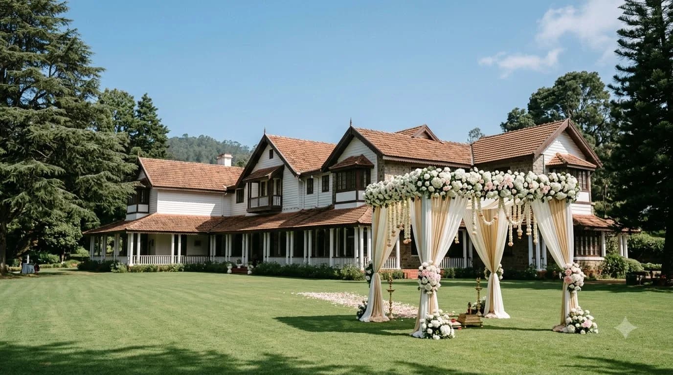 The Savoy IHCL SeleQtions colonial heritage wedding venue in Ooty with manicured gardens