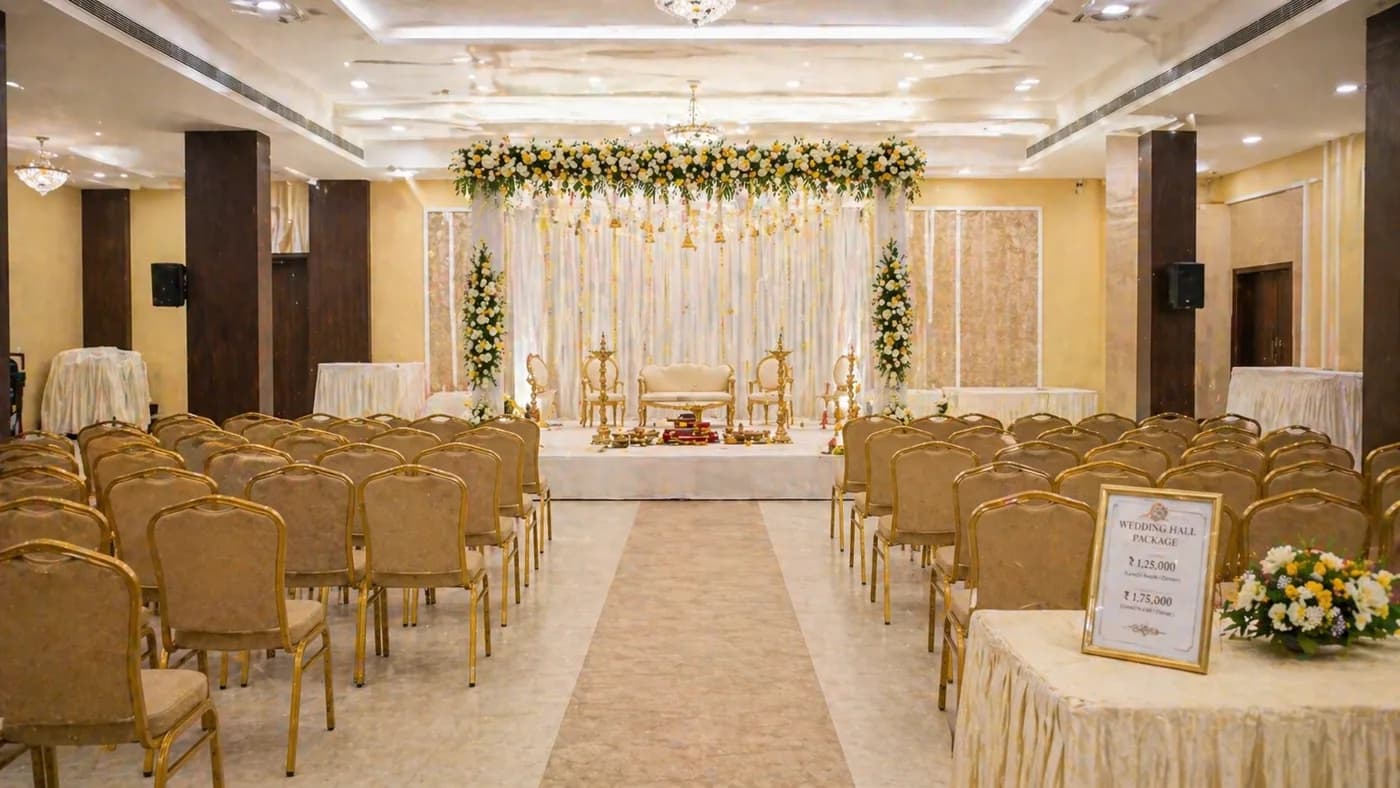 Navi Mumbai suburban banquet hall set up for an affordable wedding ceremony
