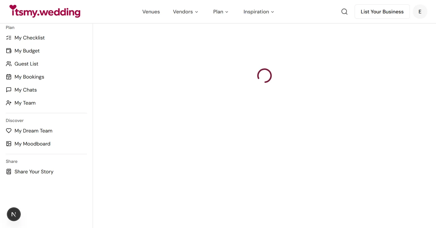 Wedding budget dashboard on smartphone showing category breakdown pie chart and spending progress