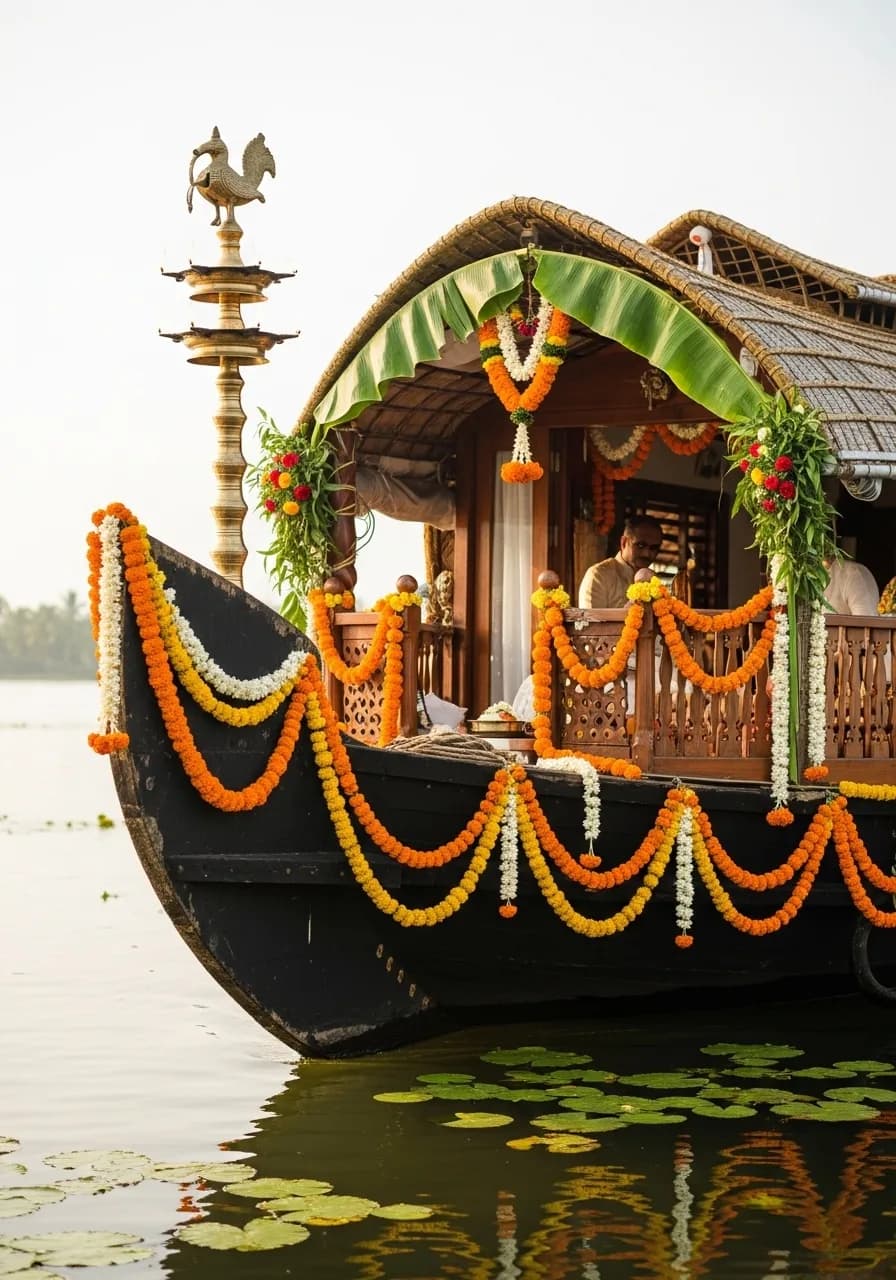 Wedding ceremony aisle at a waterfront venue with ocean and sky backdrop