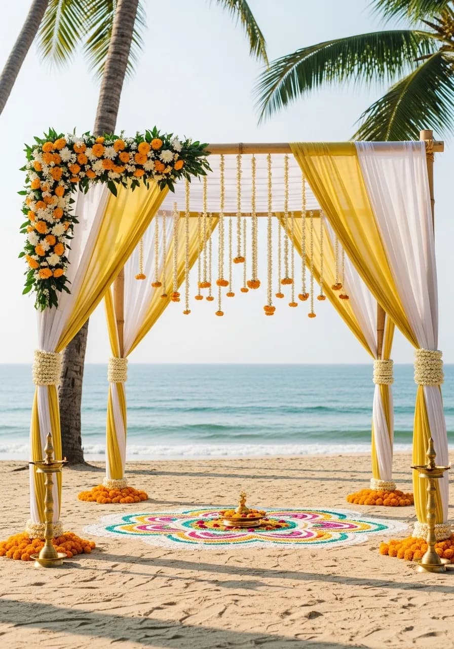 Beautiful beach wedding decoration in India inspiration for Indian weddings