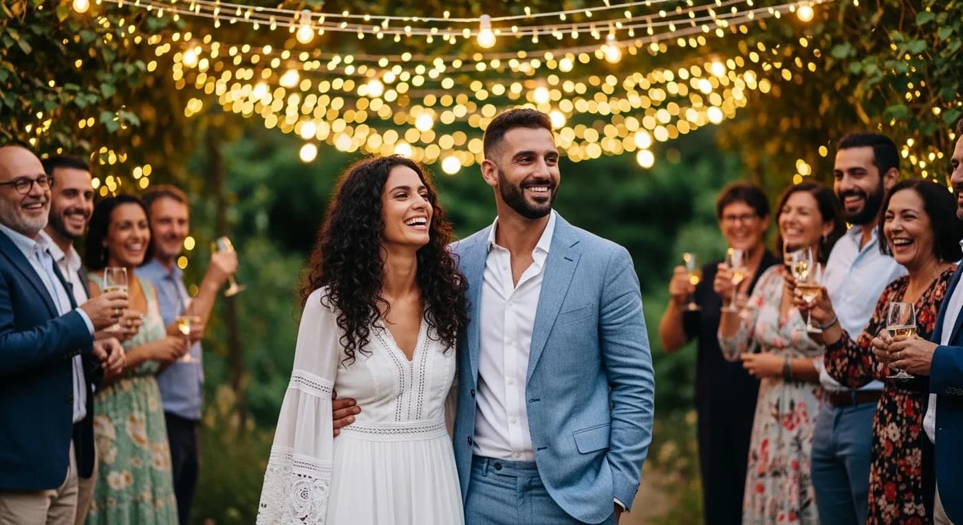 Elegant white floral centrepiece at a luxury engagement party