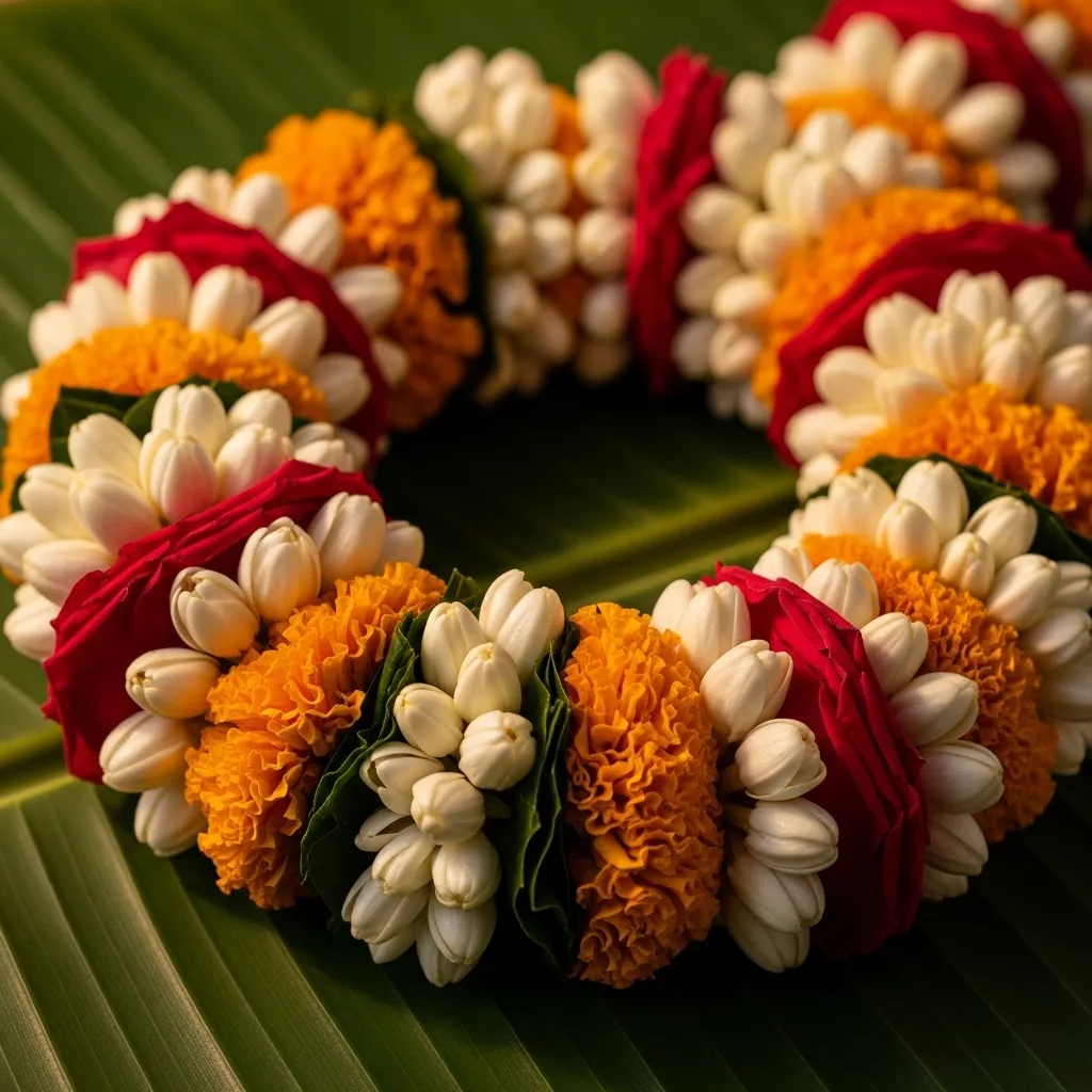 Wedding floral arch with mixed white and blush roses and trailing greenery