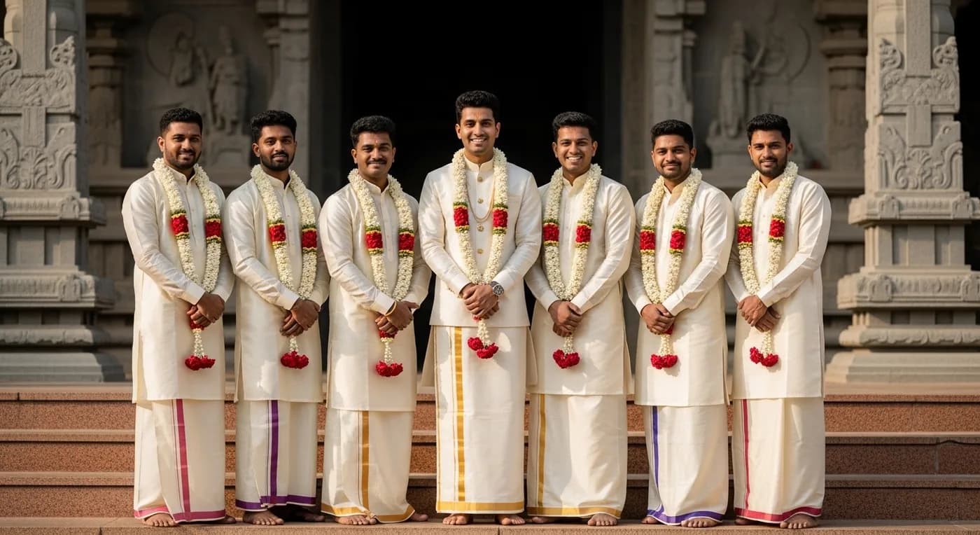 Traditional Indian wedding attire with ornate embroidery and bangles