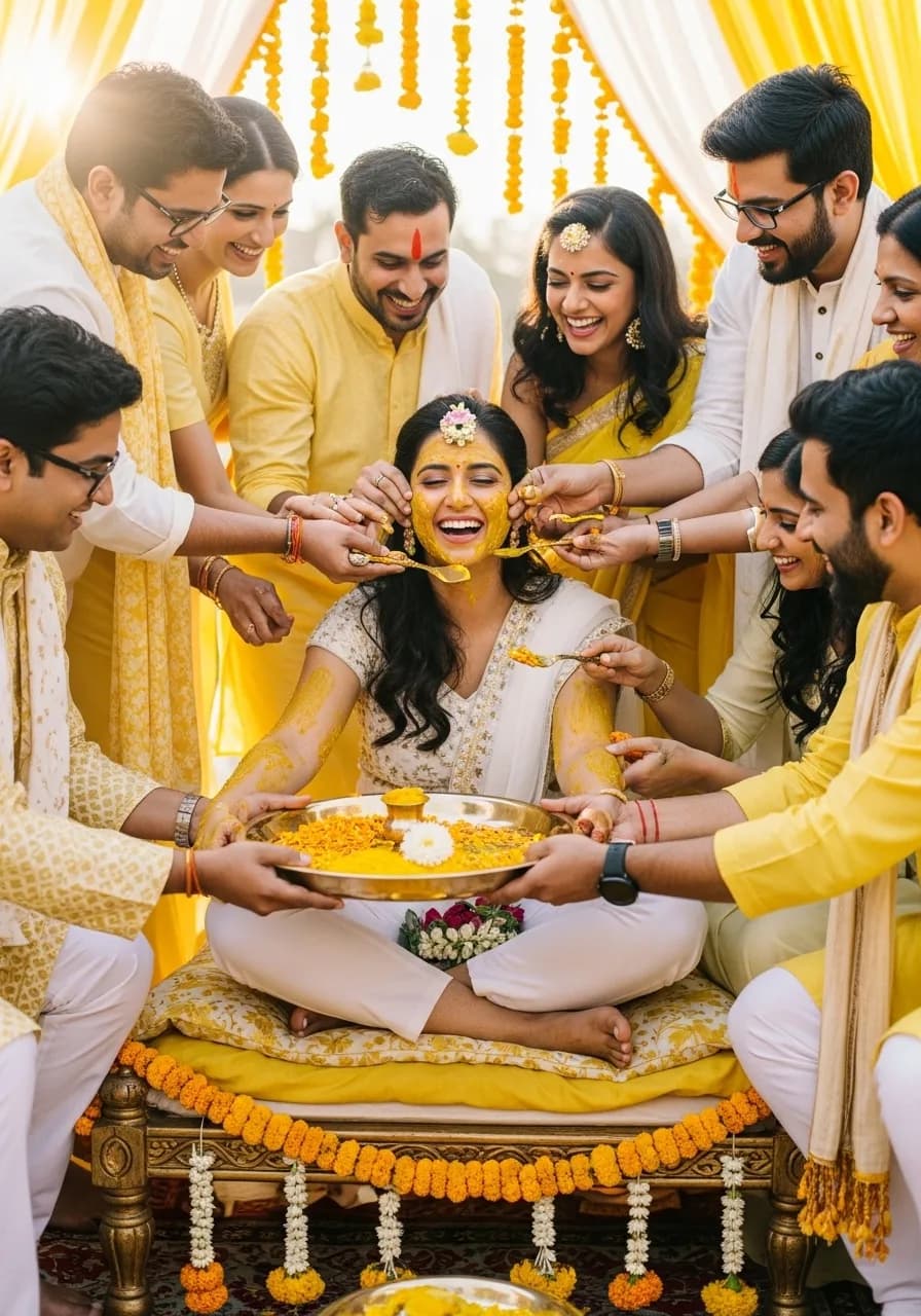 Beautiful haldi ceremony decoration inspiration for Indian weddings