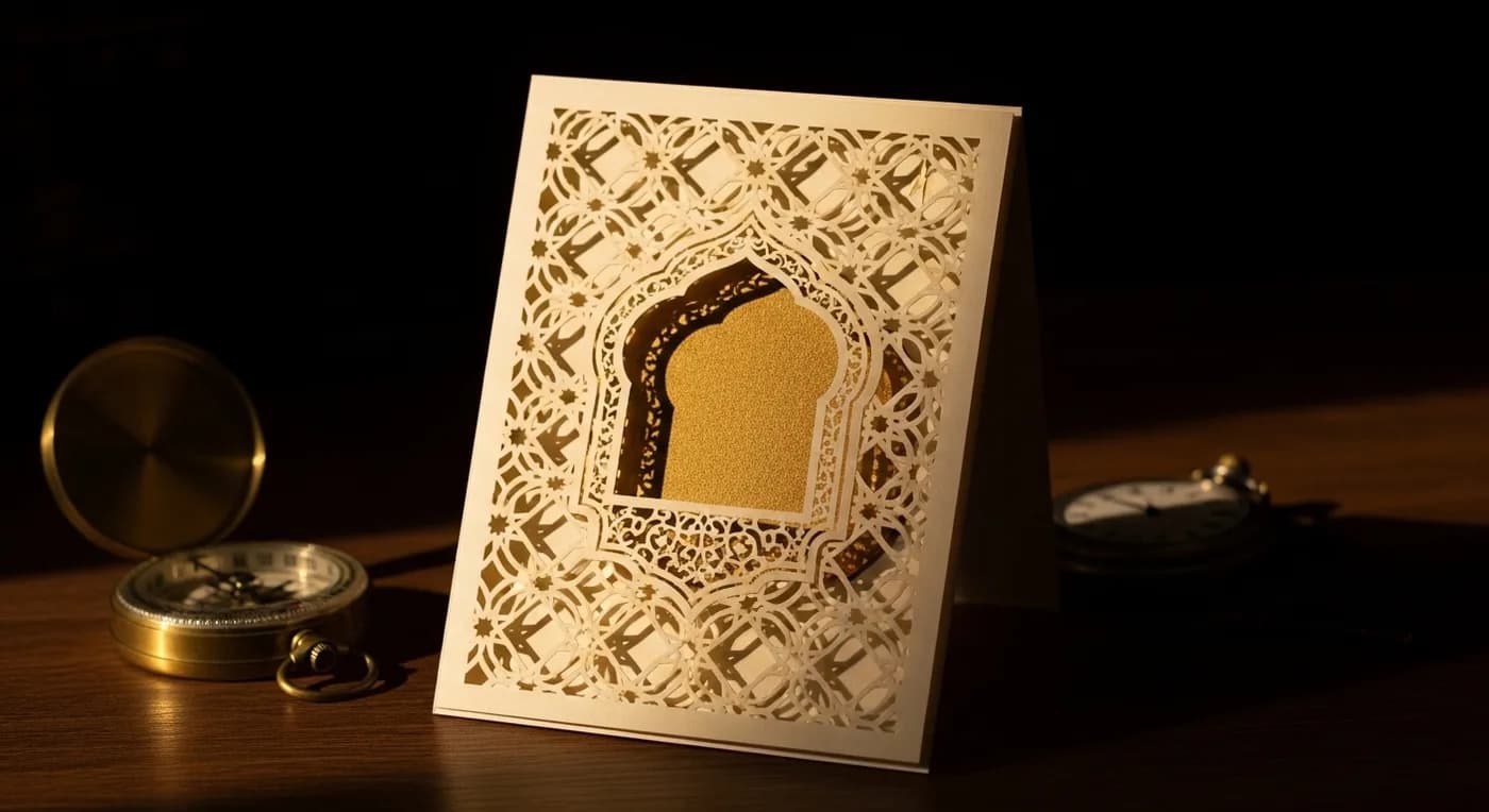 Elegant white and gold wedding decor echoing the invitation suite's colour palette