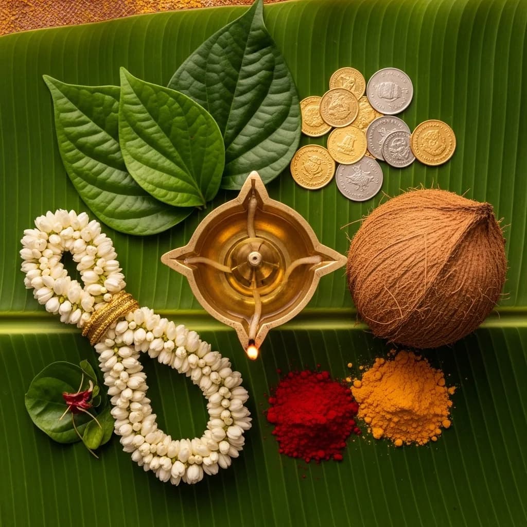 Outdoor wedding ceremony setup with decorated chairs and mandap structure among palm trees