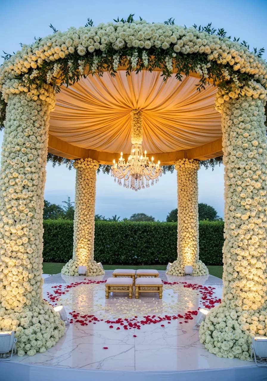 Beautiful Kerala wedding mandap design inspiration for Indian weddings