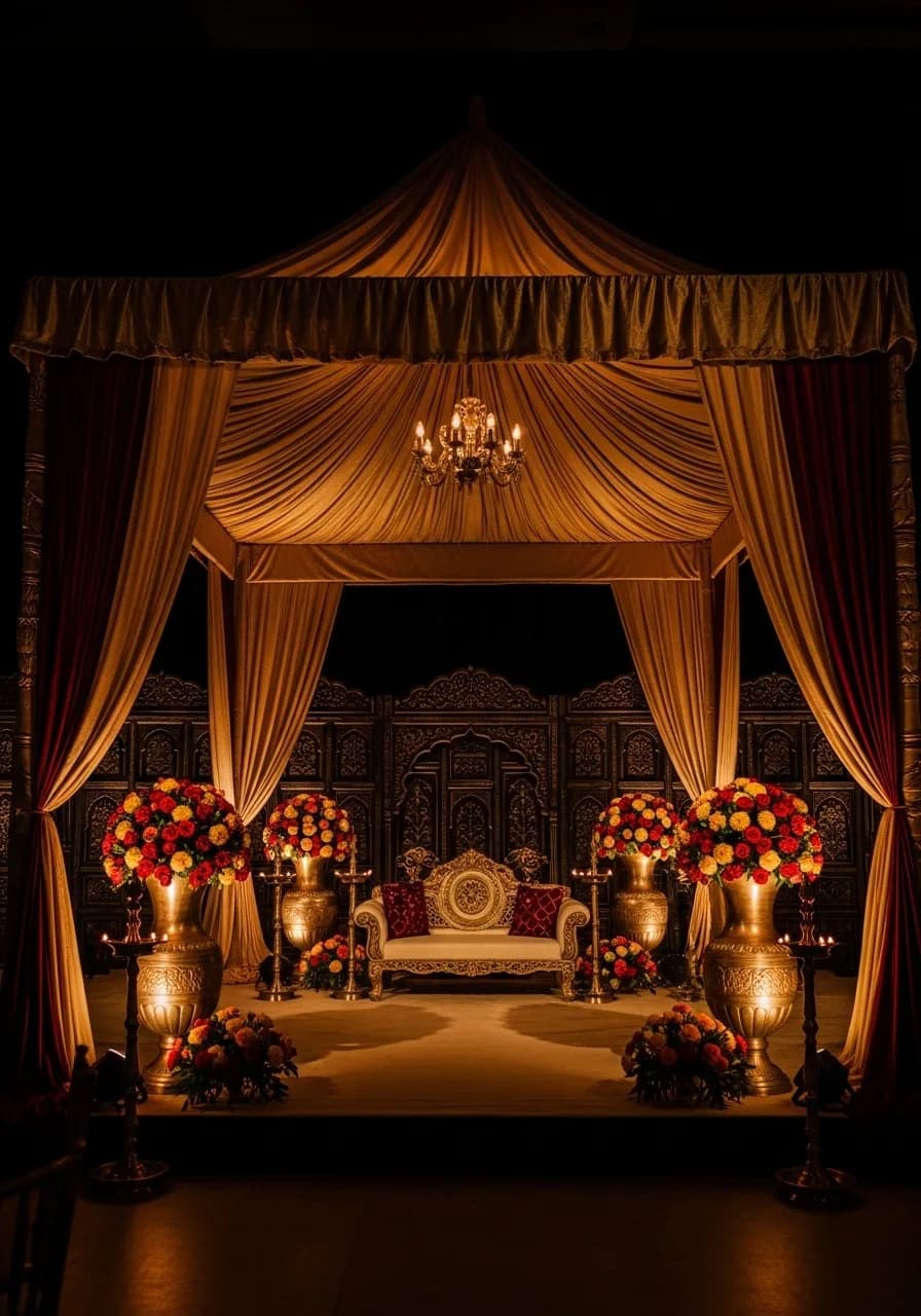 Beautiful reception stage decoration inspiration for Indian weddings