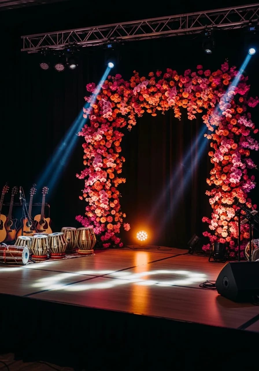 Beautiful sangeet stage decoration inspiration for Indian weddings