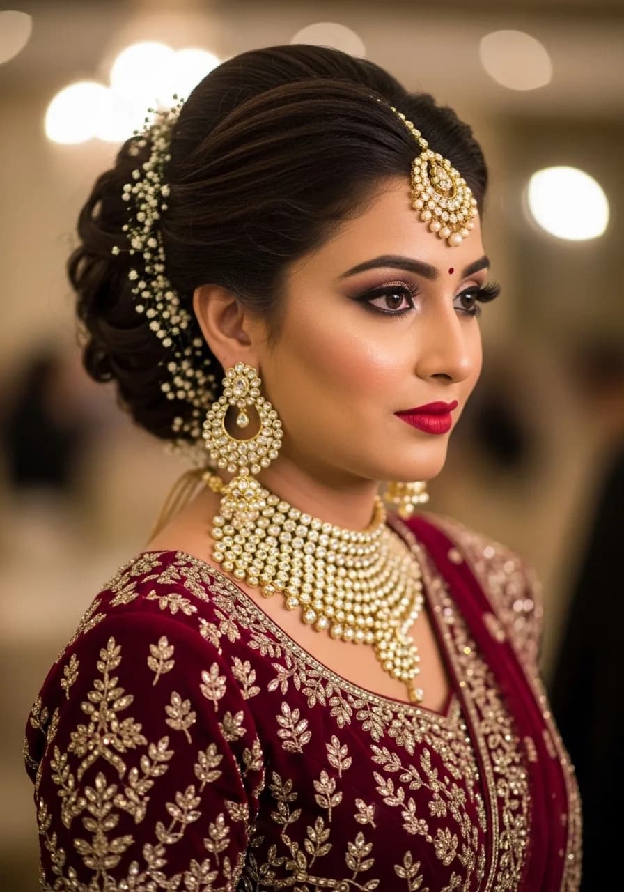 Beautiful South Indian bridal makeup look inspiration for Indian weddings