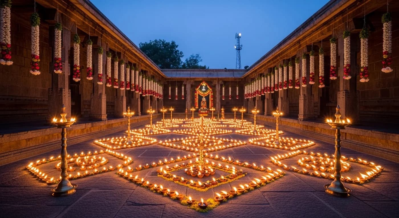 Elegant white floral centrepieces in a ceremonial setting