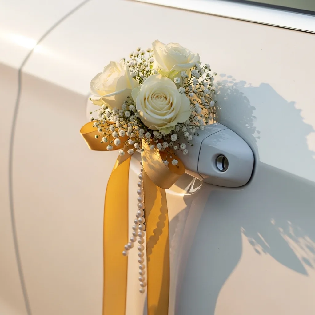 Bridal shoes and rose bouquet accessories for wedding day preparations