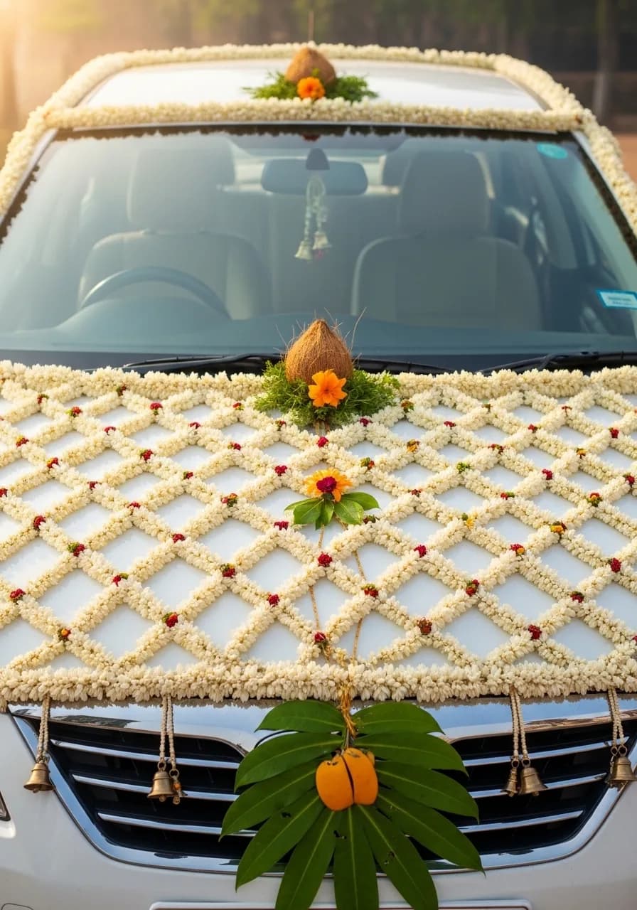 Beautiful wedding car decoration in India inspiration for Indian weddings