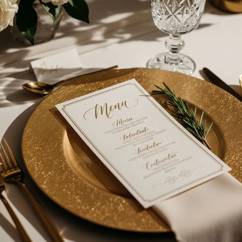 Elegant dinner table setup with crystal glassware and coloured uplighting