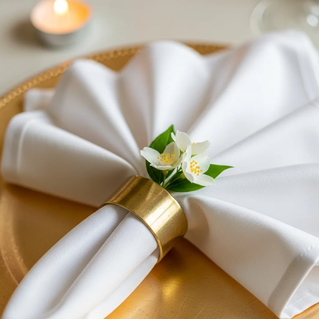 Outdoor wedding table with floral centrepiece and natural garden setting