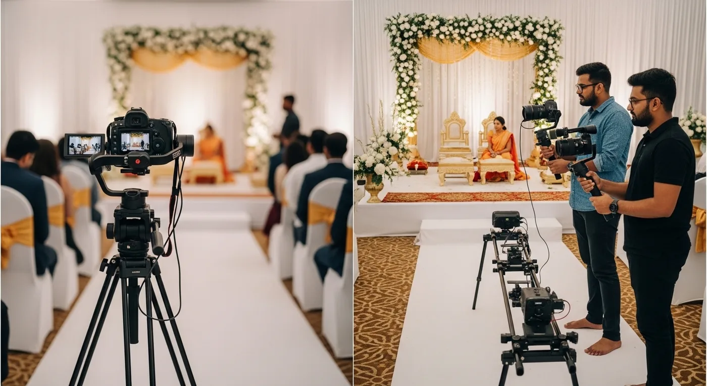 Comparison of traditional versus cinematic wedding videography styles