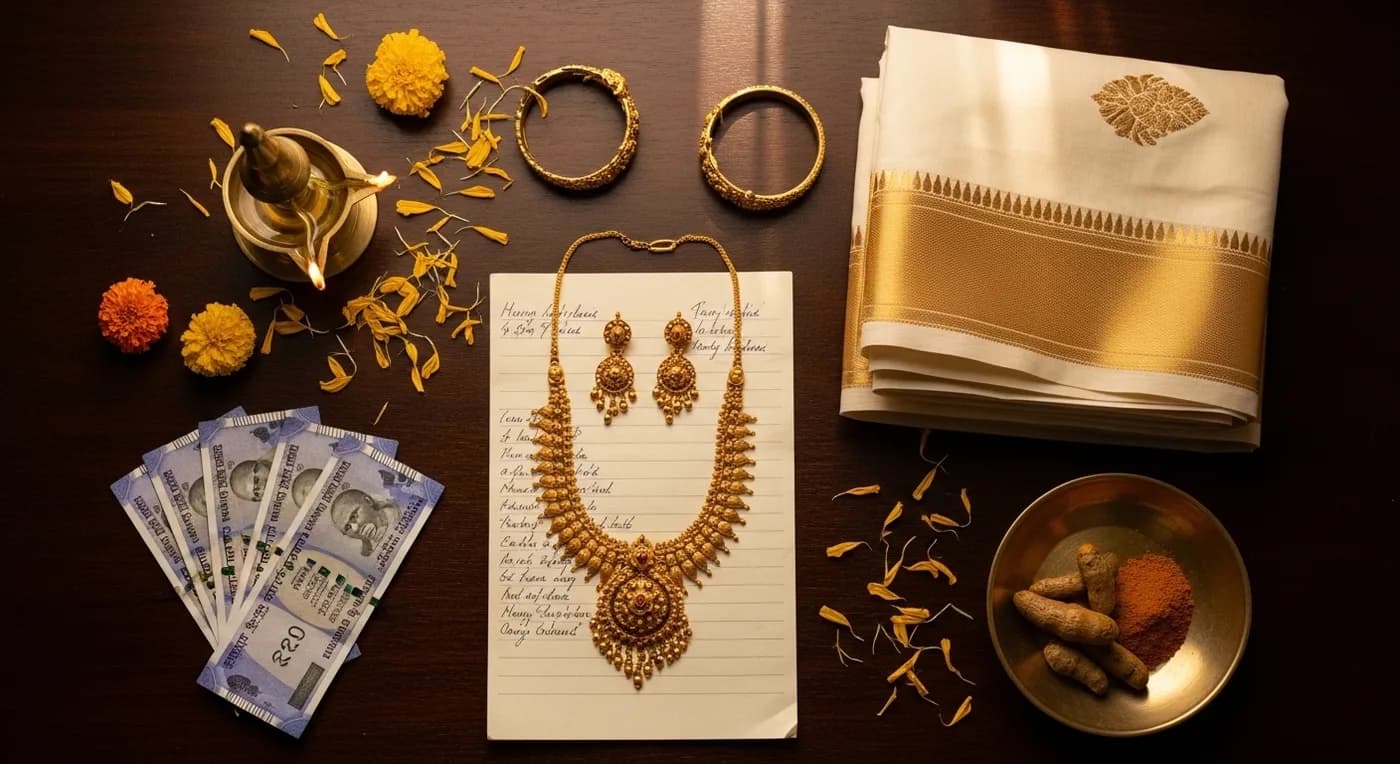 Indian wedding venue with guests dining — estimating real 2026 costs per category
