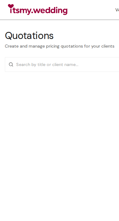 Professional Wedding Quotations — Create, Share & Track Itemized Quotes