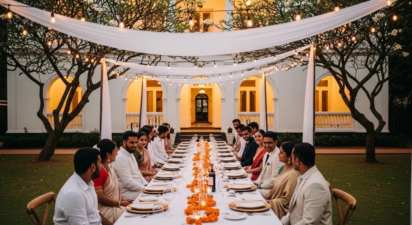 Intimate wedding celebration at a boutique Bangalore venue with close family