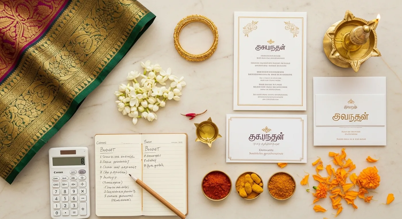 Coimbatore wedding budget planning with traditional Kongu wedding elements and floral mandapam