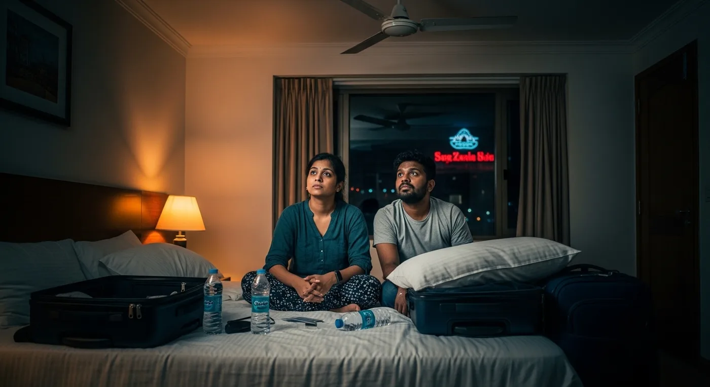 NRI bride at a bridal fitting appointment at a Kerala silk showroom during her wedding trip