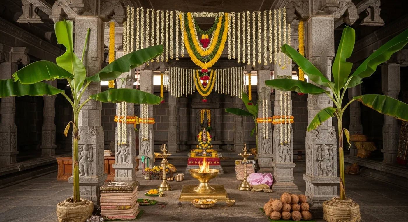 Comparison infographic showing temple wedding costs across Kerala, Tamil Nadu, and Karnataka