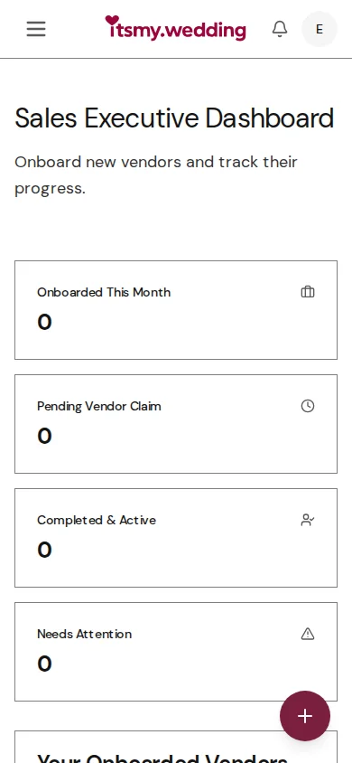 Track Your Onboarded Vendors — Sales Executive Dashboard