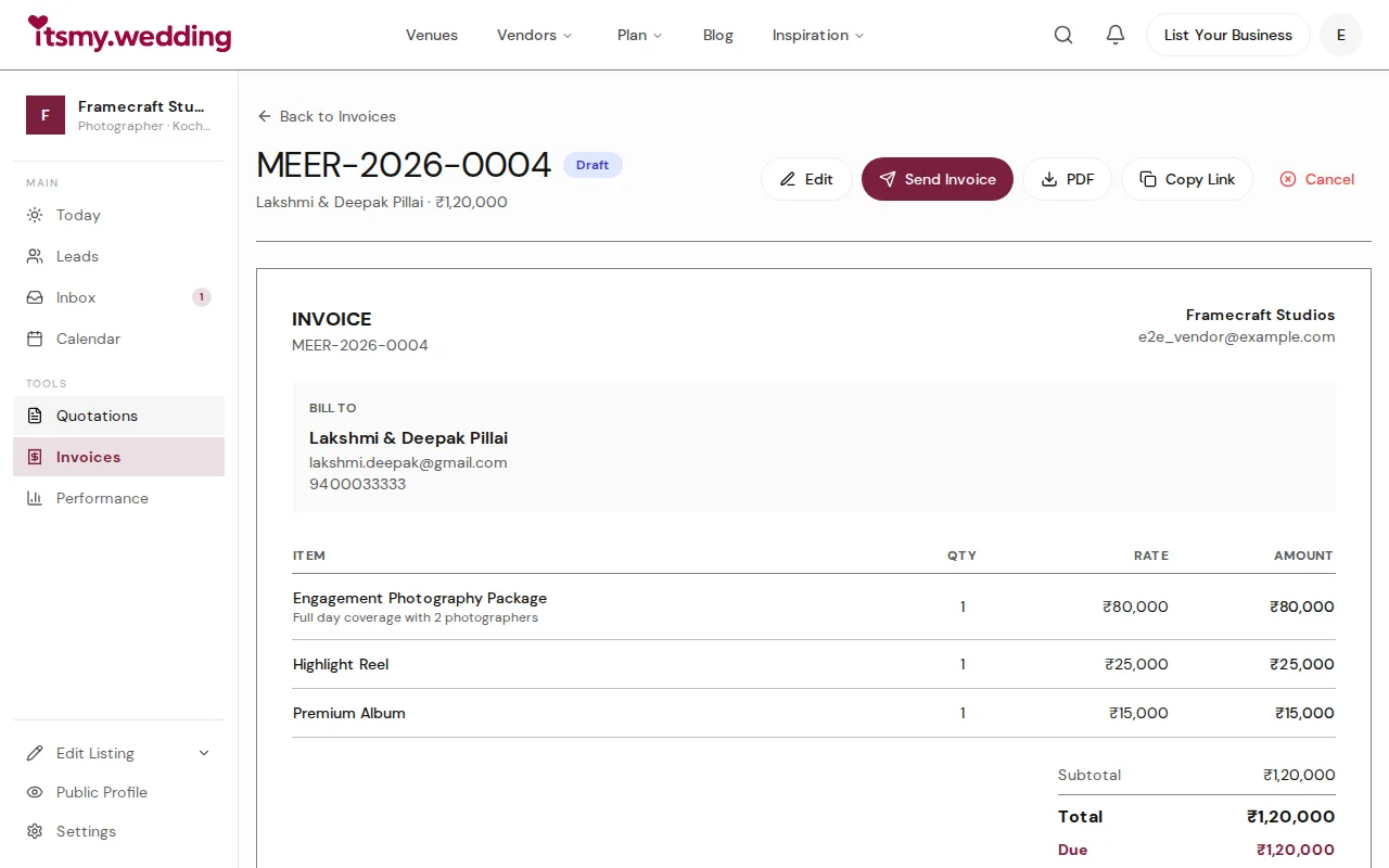 Payment recording with milestone tracking